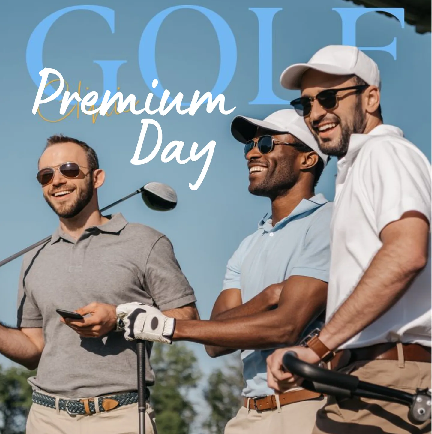 Premium Golf Day Experience (Half-Day Masterclass) Group of golfers enjoying a premium 3-hour masterclass with PGA Master Simon McGreal