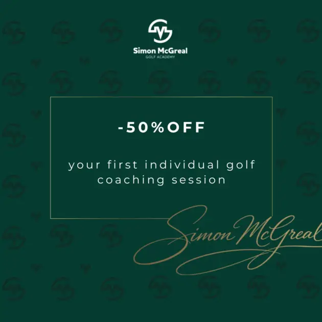 Special offer 50 percent off first individual golf lesson with Simon McGreal PGA Master
